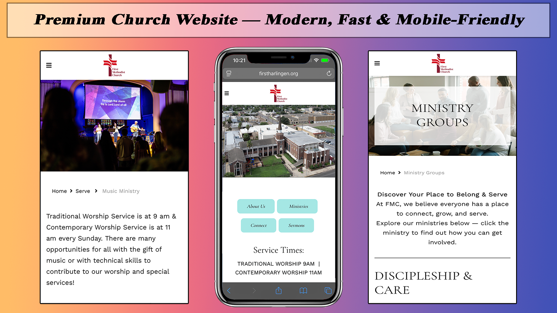 Church website design